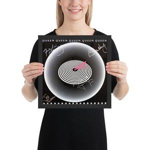 Queen FRAMED reprint signed Jazz album Framed Reprint